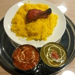Ajian Dainingu Shiva - カレー(マトンドピアザとサグチキン)とご飯は美味しい。タンドリーチキンがイマイチ。