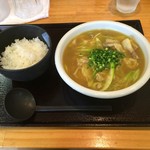 うどん大学 - 黒豚カレーだしうどん＋白ごはん