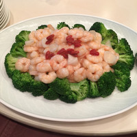 北京宮廷料理 涵梅舫 - 小エビと野菜の薄塩旨味炒め