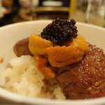 SATOブリアン - 2016/10_松茸ご飯ブリ飯、雲丹、キャビア乗せ