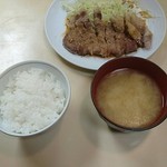 ひょっとこ - 豚ニンニクソテー700円+定食（煮物付）500円=計1200円