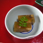 魚信旅館 - 先付　オコゼ煮こごり