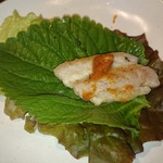 韓杯 - チシャ菜・エゴマ菜・豚肉・味噌だれ