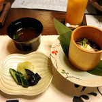 絆＋ - 冷し鉢
        修禅寺トロ湯葉うどん
          長葱 山葵 貝割れ