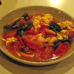 美莉の餃子 - トマトと卵炒め（要予約）