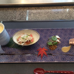 佐賀牛 季楽 銀座  - 前菜はすべてのコースで共通です。