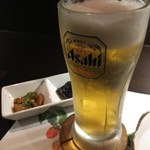 ビールとお通し