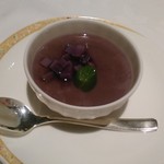 南園 - [料理] 紫芋入り 豆乳プリン 全景♪ｗ