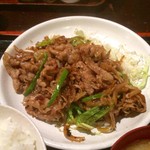 いっぷく - 豚肉にんにく炒めアップ