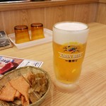 濱焼北海道魚萬 - 先ずはビール！