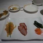 南園 - [料理] 前菜 (木耳・叉焼・胡瓜と紅芯大根の酢漬け) 全景♪ｗ