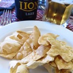 Aloy Restaurant - パパドをアテにビール