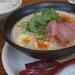 サナカ - 泡丸鶏まんまラーメンとライス中