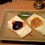 籠や太郎 可夢庵 - 豆腐の田楽、と、酒盗