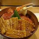 Sushidokoro Sushikin - 鮪づけ・あなご丼❗1800円(小鉢、吸い物付き)