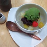 和カフェ京あんじゅ - 抹茶クリームあんみつ