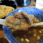 Nidaimetsukezou - 2016年11月13日(日)　濃厚豚骨魚介つけ麺(麺200g)800円　チャーシュー集めてみました