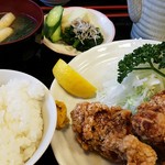 Manji - 鶏の竜田揚げ定食　2016.11