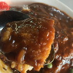 カレー幸 - 小振りながらカツカレーのカツも柔らかく美味い。