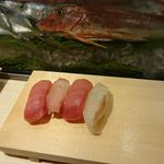 寿司 魚がし日本一 - まぐろと鯛