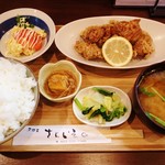 さらいえ - 若鶏唐揚げ定食(ごはんは大盛りです）