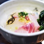 旬彩 鯛樹 - 卵醤油ダレを掛けて