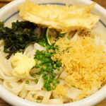 kokuwagata - ⑰阿波尾鶏天醤油うどん（大660円）（2015/1）