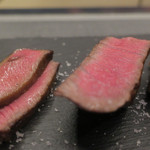 あもん ヨコ - ランプのステーキ　ズームアップ