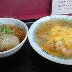 中華料理 集来 - 天津飯 ミニラーメンセット