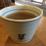 草庵 - 蕎麦湯