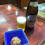 Yamabiko - 瓶ビール550円とお通し