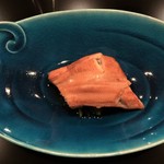 まき村 - 軽く炙った蒸し穴子、胡瓜の酢の物（2016/9）