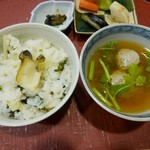 千松しま - 鮑ご飯の食事★2016/10