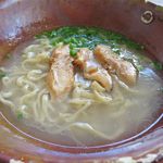 鶏そば屋いしぐふー - 鶏あぶりそばのドアップ