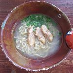 鶏そば屋いしぐふー - 鶏あぶりそばのアップ