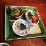 志蕎庵 江月 - 季節の三点盛り