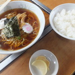 磐梯食堂 - ラーメン400円+ライス小150円