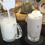 カフェドとうへん木 - ココアフロート、バナナジュース