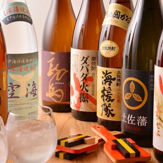 高知の焼酎や日本酒を取り揃えております