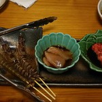 初鮮 - 七輪で焼きます。