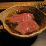 虎白 - 和牛　蕪　春菊　舞茸