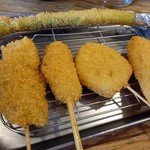 Kushikatsu Tanaka - 「おまかせ串カツ5本セット」640円也。＋税。