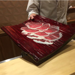 銀座 しのはら - 月の輪熊雄と雌、寝かせてないけど色と味が違う