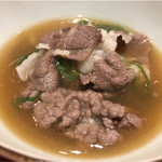 銀座 しのはら - 月の輪熊と九条ネギのしゃぶしゃぶ