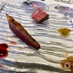 ウシマル - ジャージーステーキと網どりの鴨