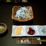 Tonkatsu Misoya - キャベツ・さつま芋マッシュ・お漬物