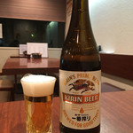 くまはら川 - 瓶ビール キリン一番搾り 550円。