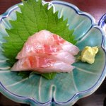女良食堂 - スズキの刺身！