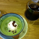 Minatoya - クリーム抹茶とアイスコーヒー