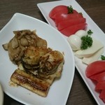 h Yamana - 牡蠣味噌バター・冷やしトマト
